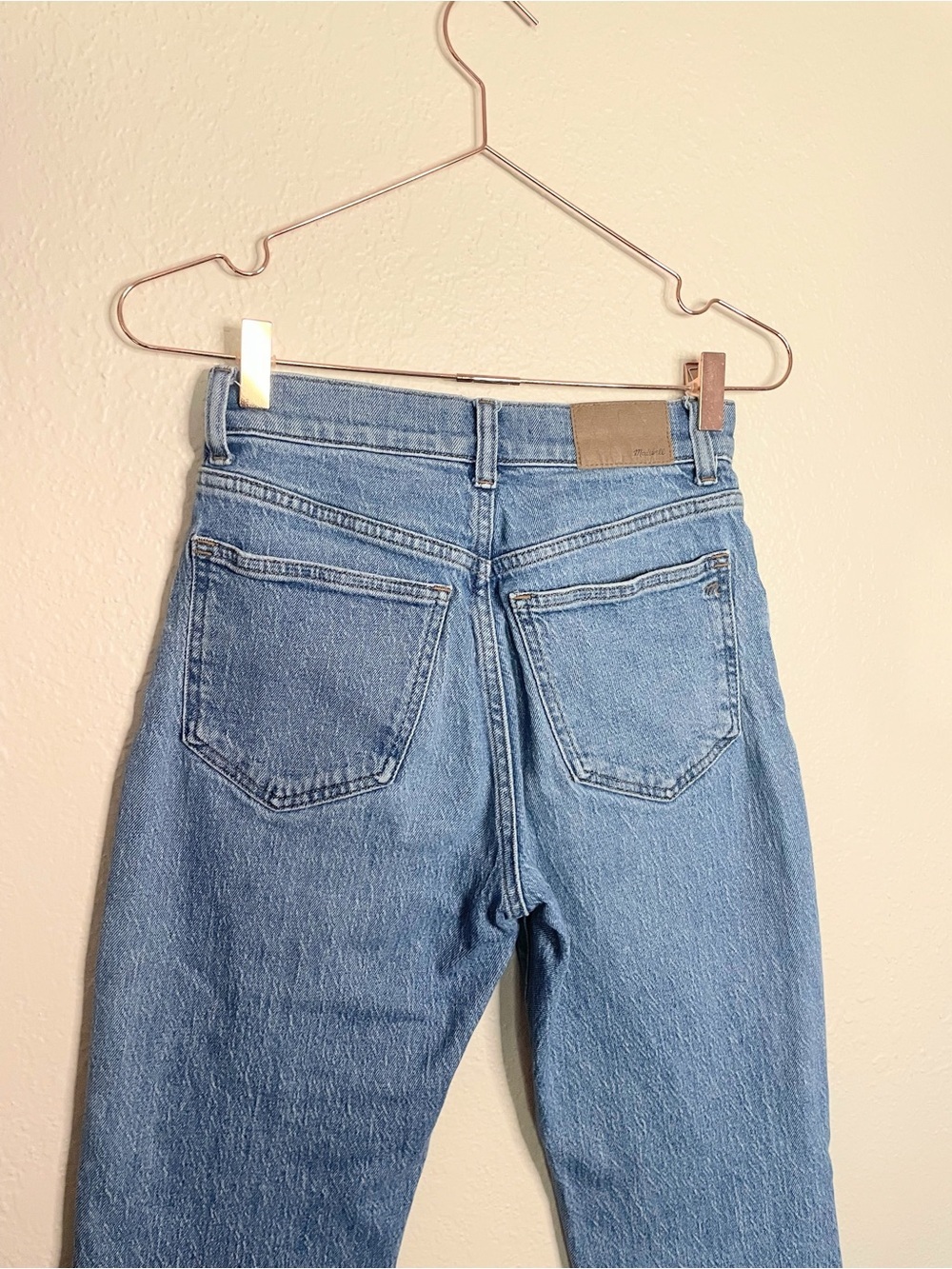 Madewell 90s Straight Jeans 24 Enmore Wash High Rise Raw Hem - Picture 7 of 12